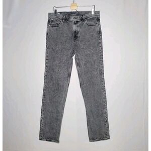 Gap 90s Straight High Rise Jeans Womens 16T 33 Gray Acid Washed Stretch